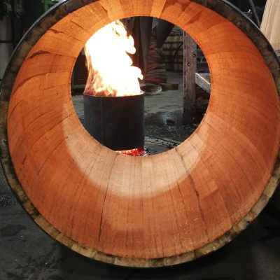 cintrage d'un fut lors de sa réalisation