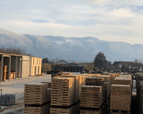 Stockage des merrains bois pour séchage et drainage